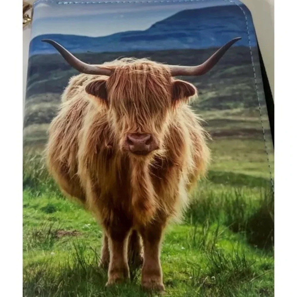Highland‎ Cow Credit Card Holder, Small Notebook